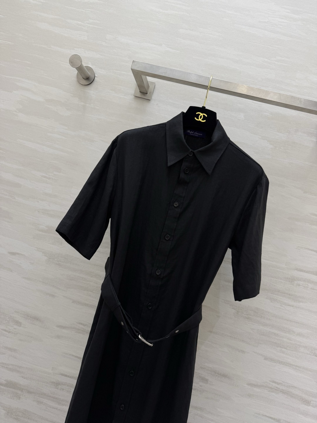 Ralph Lauren紫标系列 亚麻衬衣式长裙｜老钱风天花板✨翻领 单排扣经典设计 自带同版型腰带精准