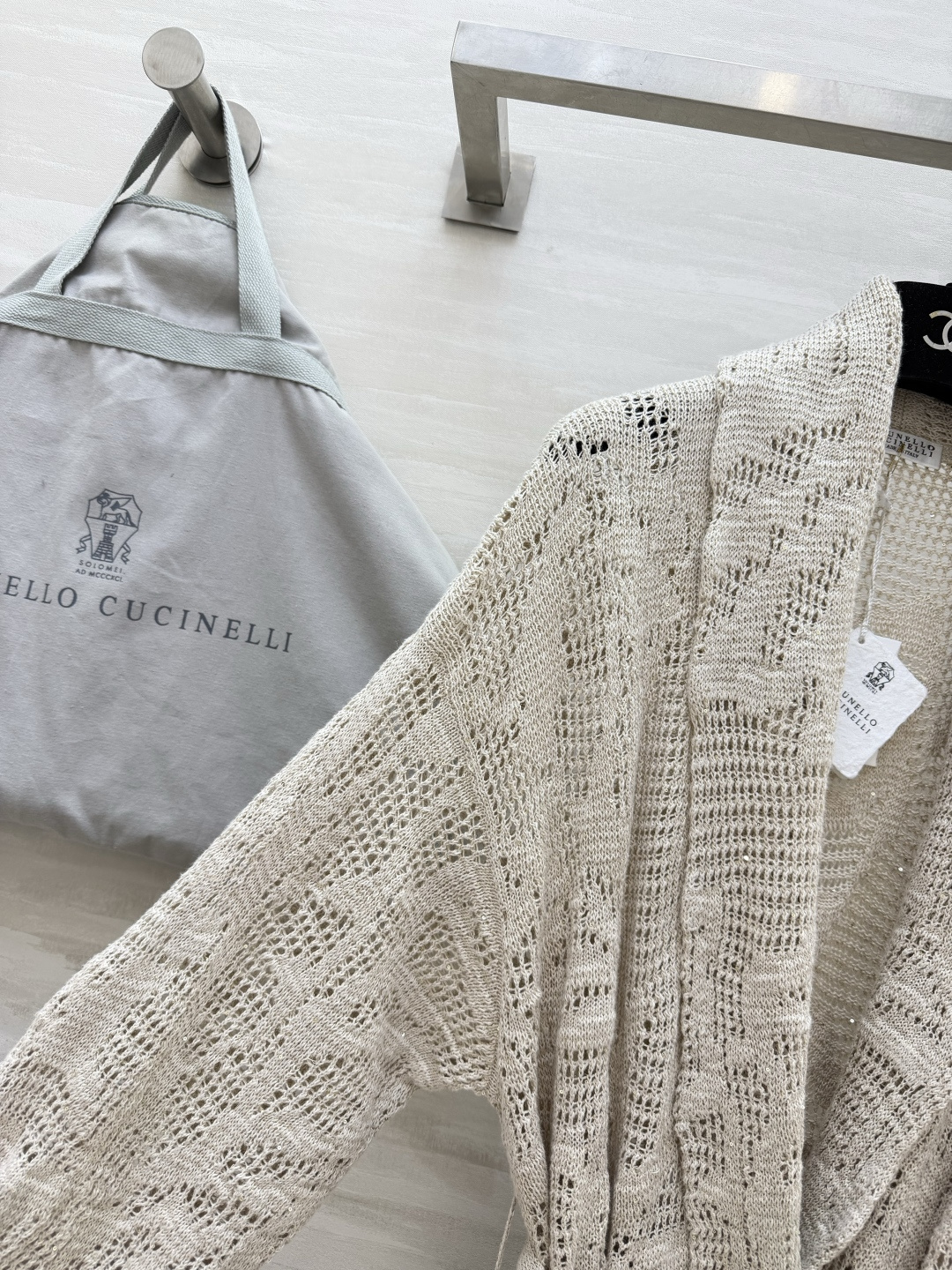 ☁️ Brunello Cucinell♡²⁶浴袍款镂空开衫外套 骨子里自带的松弛贵气感✨经典燕麦米杏色
