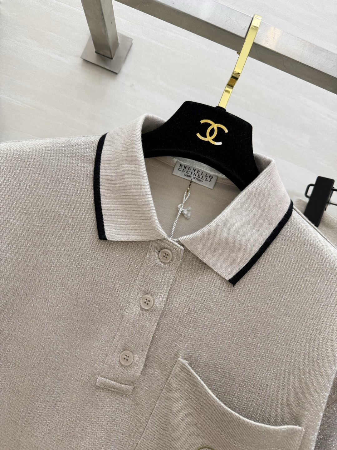 「慵懒松弛感天花板✨Brunello Cucinell♡²⁶POLO套装 领口撞色温柔又显贵 软糯透气的