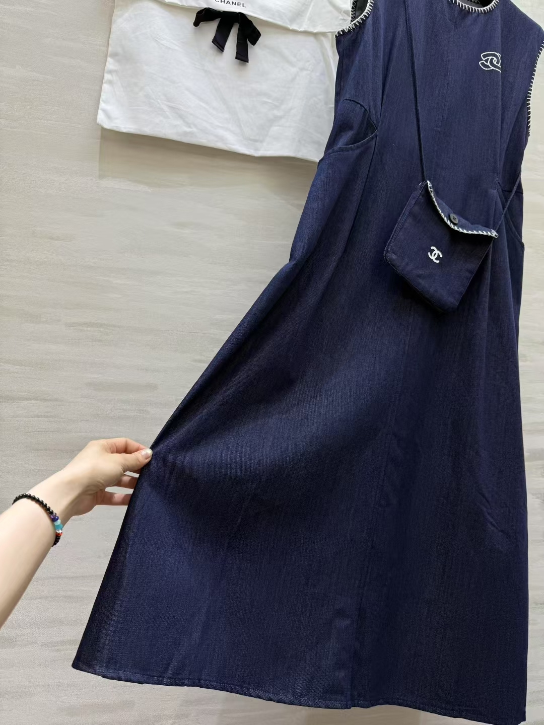 #Chane♡中古系列 天丝牛仔小背包 背心裙 高品质定制 现货首发 size：36/38/40（38码