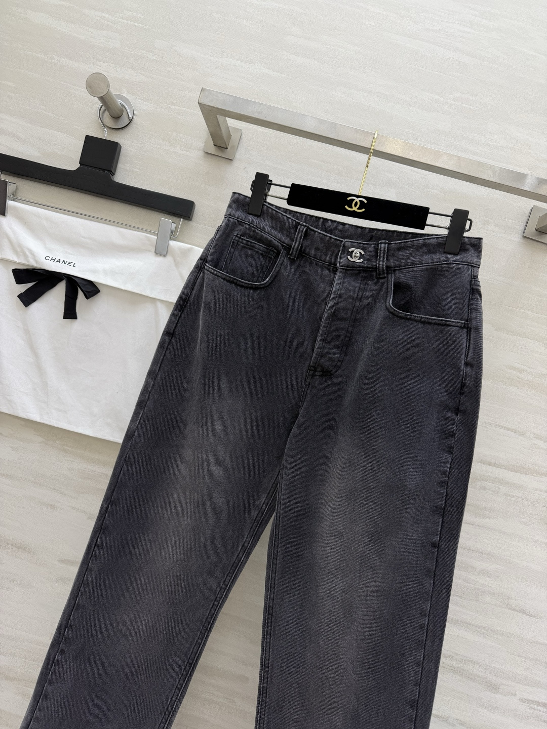 #Chane♡²⁶P 书包扣牛仔裤 原版开发 金珍妮同款  高版本出货size：36/38/40（）