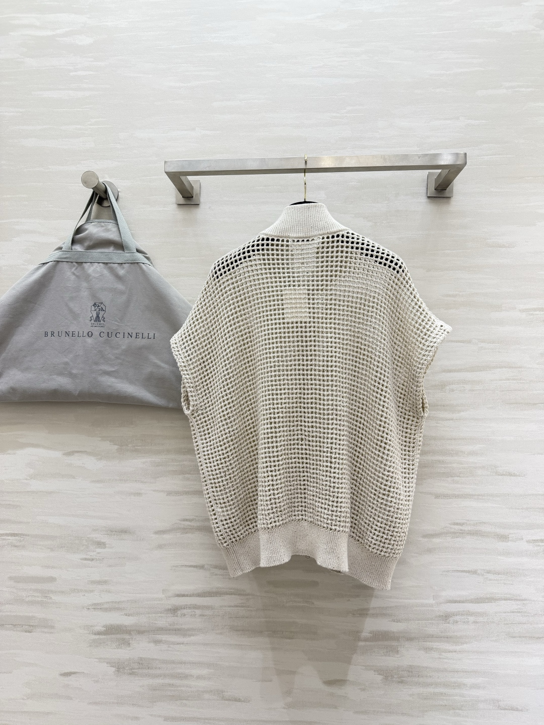 Brunello Cucinell♡²⁶镂空网眼细闪针织外套 高品质定制 现货首发size：S/M/L（