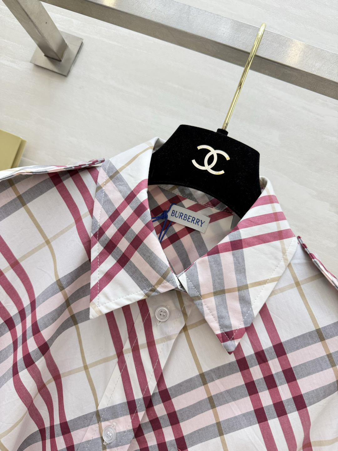 #Burberr♡²⁶英伦风格纹短袖连衣裙 高版本出货 现货首发size：S/M/L/XL/XXL（M码