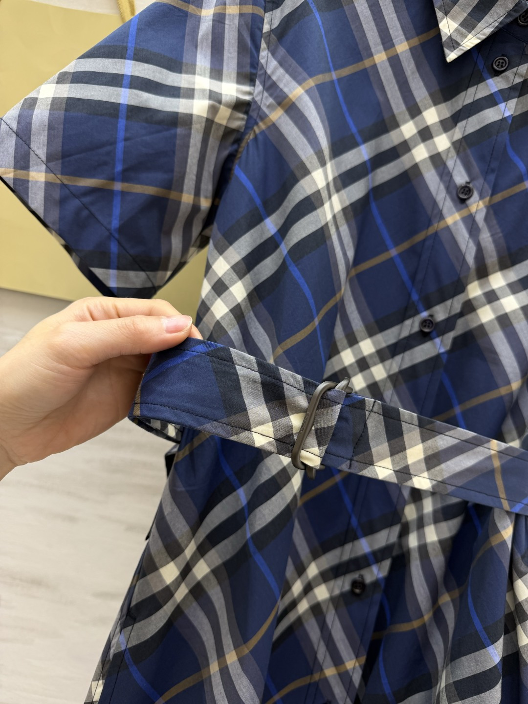 #Burberr♡²⁶英伦风格纹短袖连衣裙 高版本出货 现货首发size：S/M/L/XL/XXL（M码
