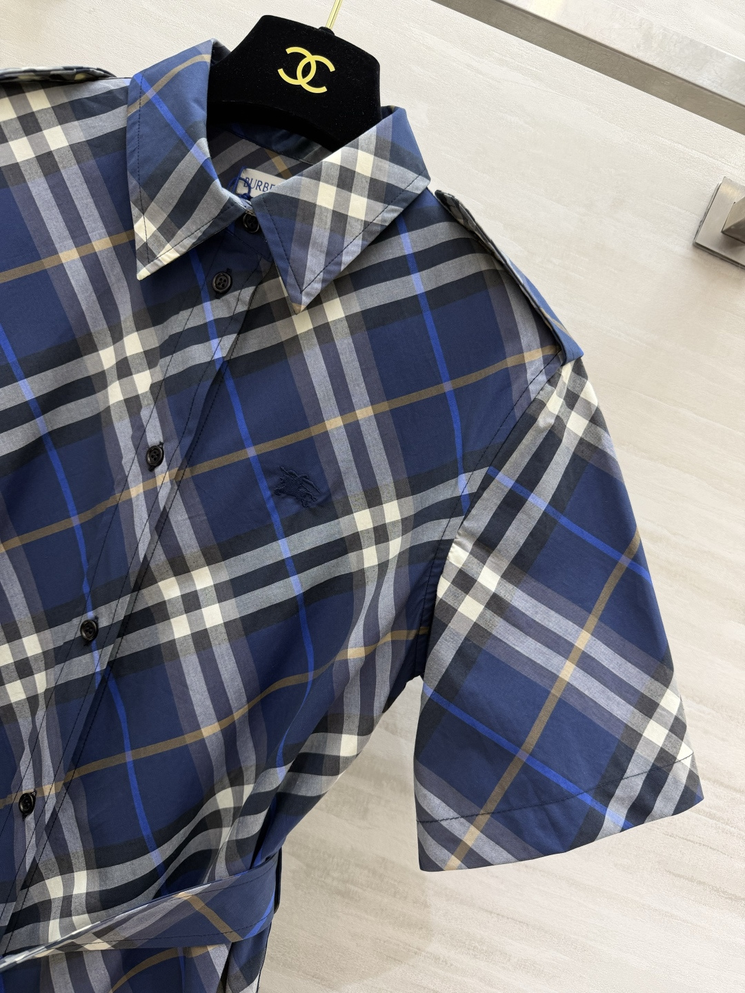 #Burberr♡²⁶英伦风格纹短袖连衣裙 高版本出货 现货首发size：S/M/L/XL/XXL（M码