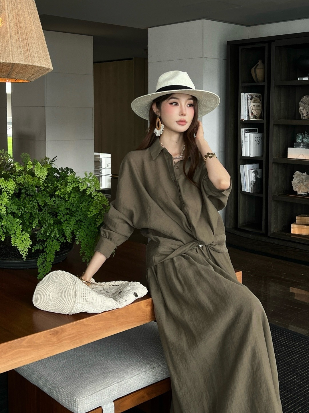 NO:859646,Wearing it makes you look like a beautiful lady with a gentle and relaxed atmosphere., women's clothing,19860909穿上就是温柔又松弛的氛围感美女.,女装,,Women's clothing