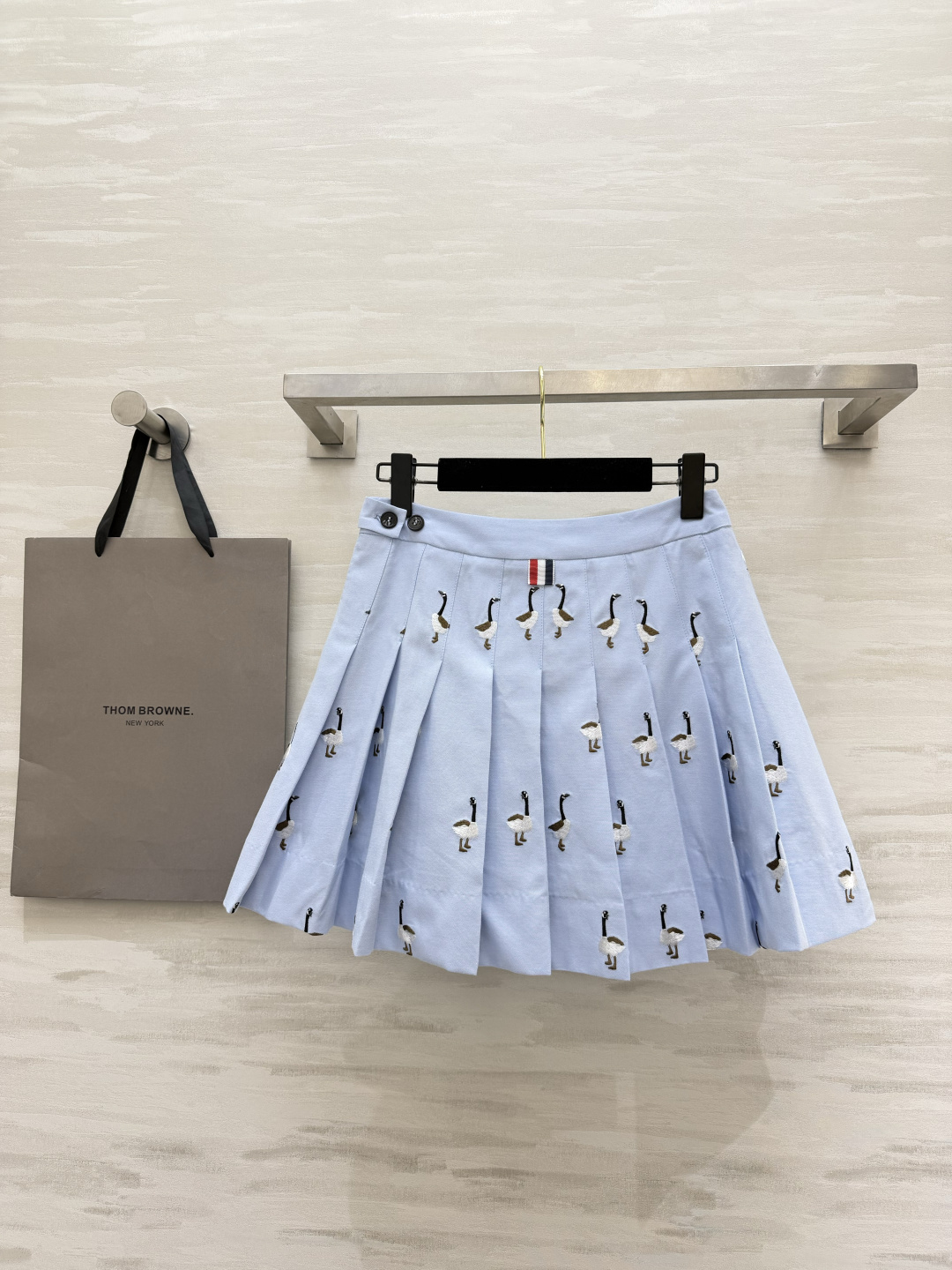 Thom Brown♡²⁶元气少女百褶半裙✨重工满幅大雁刺绣 精致高级 上身活泼减龄 高腰剪裁优化身材比