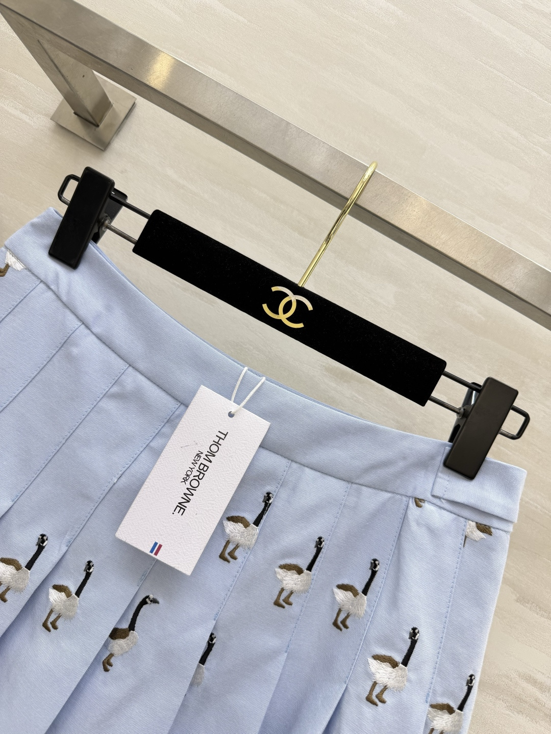 Thom Brown♡²⁶元气少女百褶半裙✨重工满幅大雁刺绣 精致高级 上身活泼减龄 高腰剪裁优化身材比