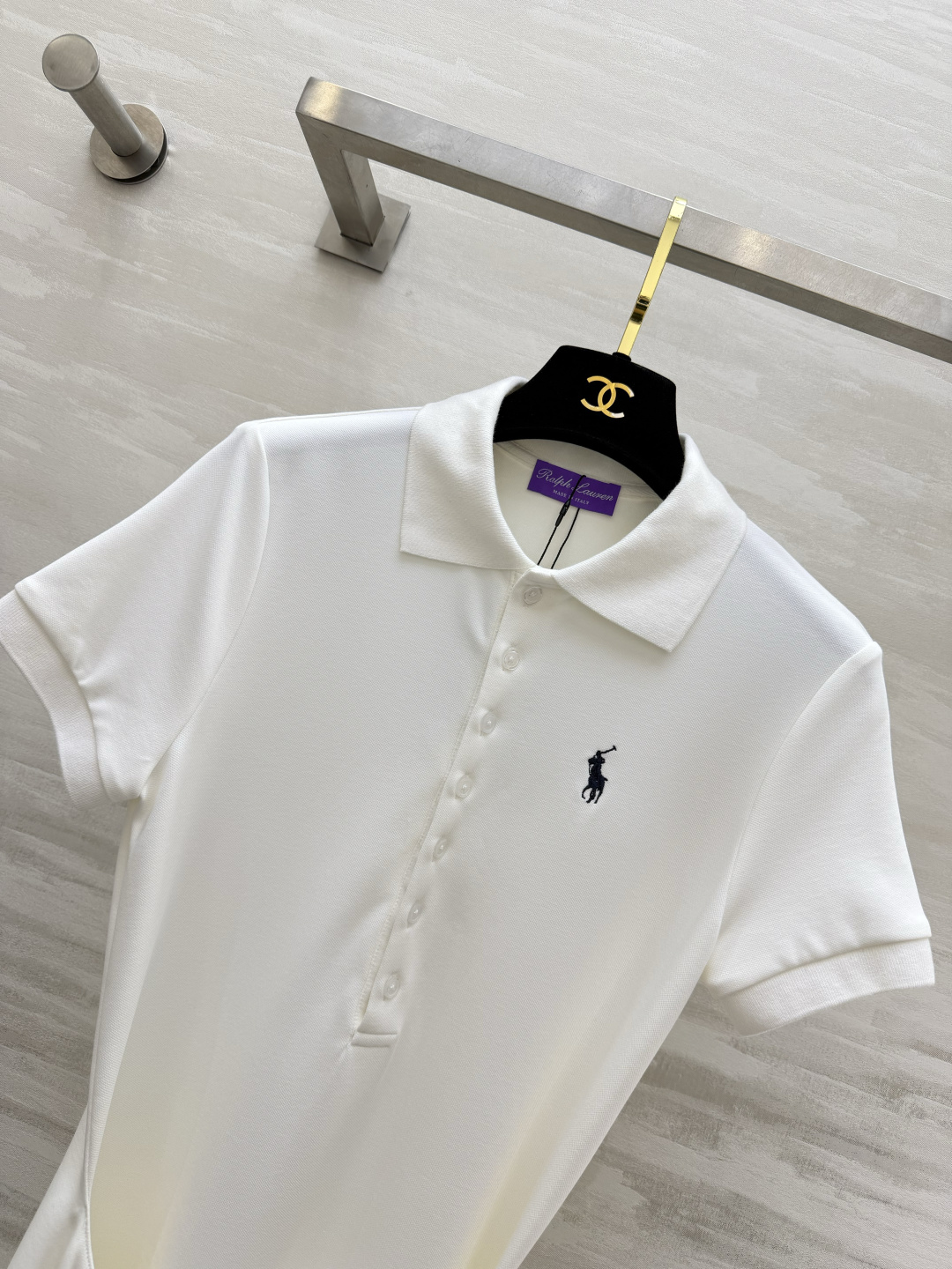 🤍RalP🌹h Lauren²⁶绑带Polo连衣裙｜经典翻领Polo领 半开排扣 胸口小马刺绣精致高级 