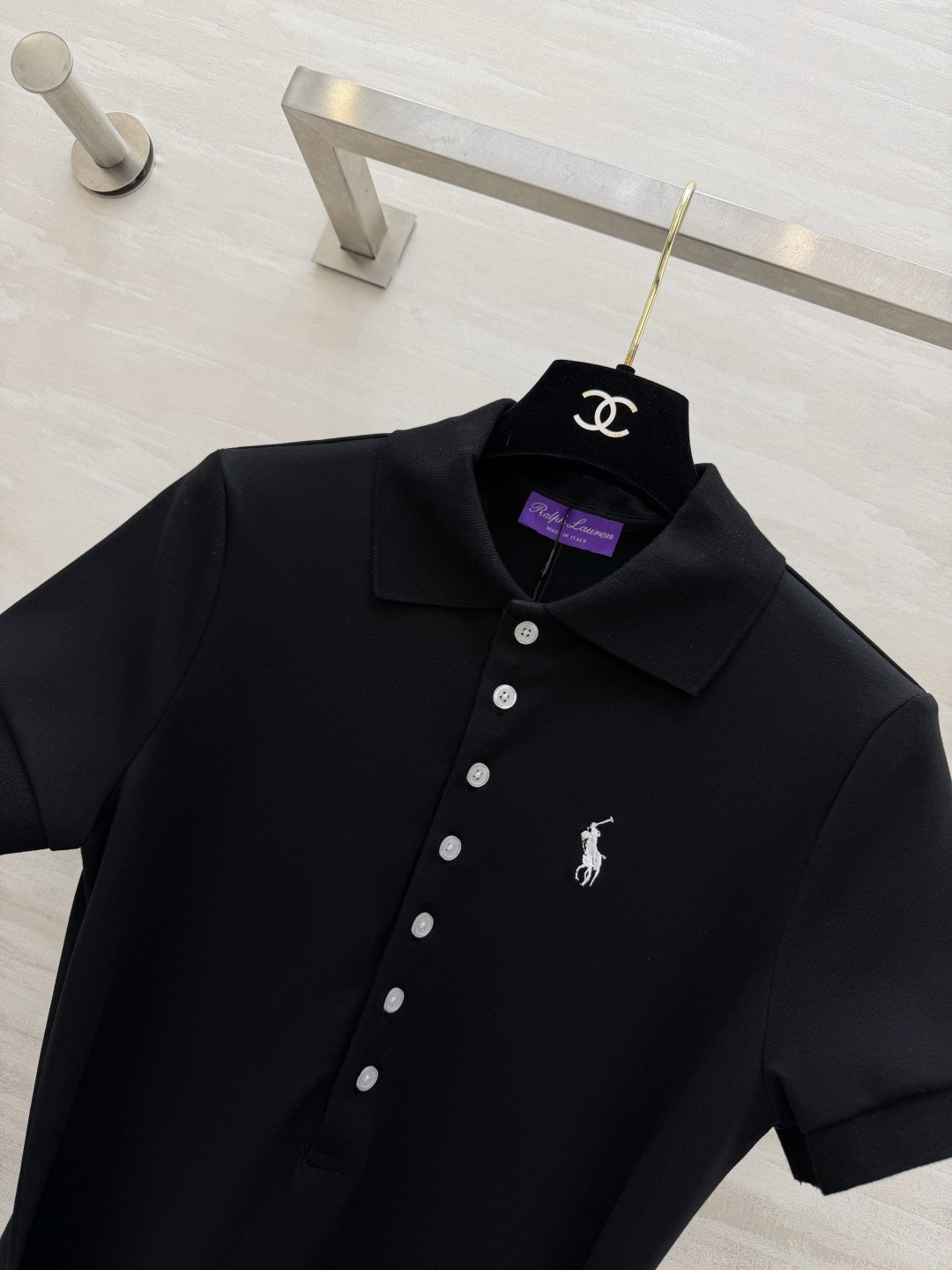 🤍RalP🌹h Lauren²⁶绑带Polo连衣裙｜经典翻领Polo领 半开排扣 胸口小马刺绣精致高级 