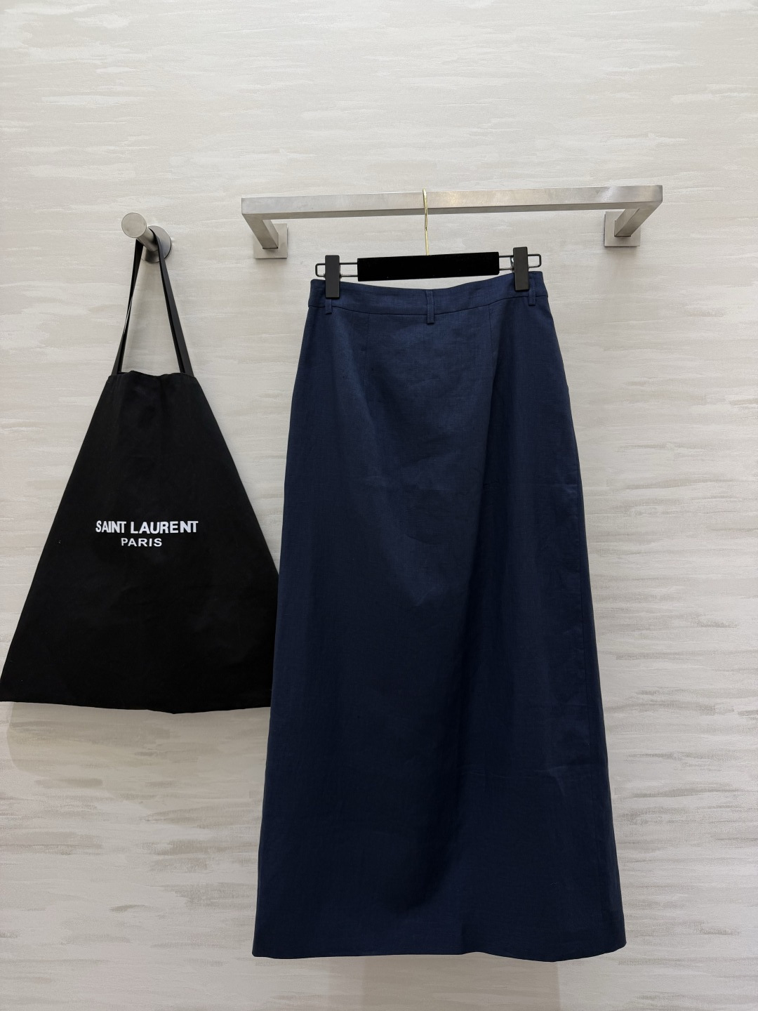 ysl♡²⁶亚麻开叉半身裙｜两色入魂✨天然亚麻面料自带肌理感 透气干爽不闷身 高腰西装腰头 经典侧口袋 