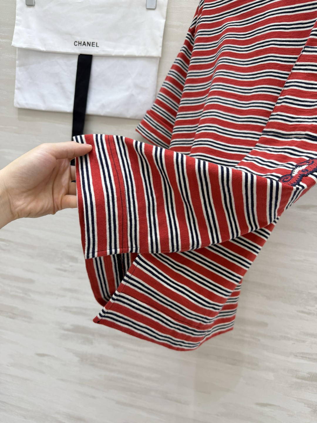 Chane♡²⁶M cocobeach｜条纹T恤 俏皮海马图案 高品质定制 现货首发size：36/38