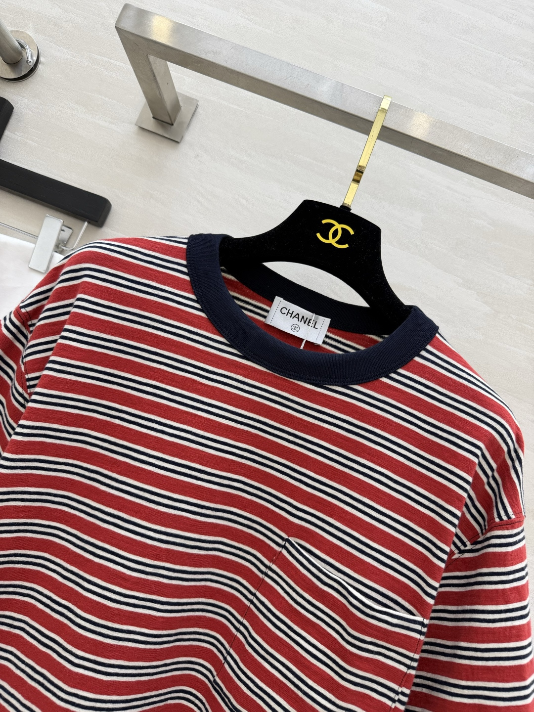 Chane♡²⁶M cocobeach｜条纹T恤 俏皮海马图案 高品质定制 现货首发size：36/38