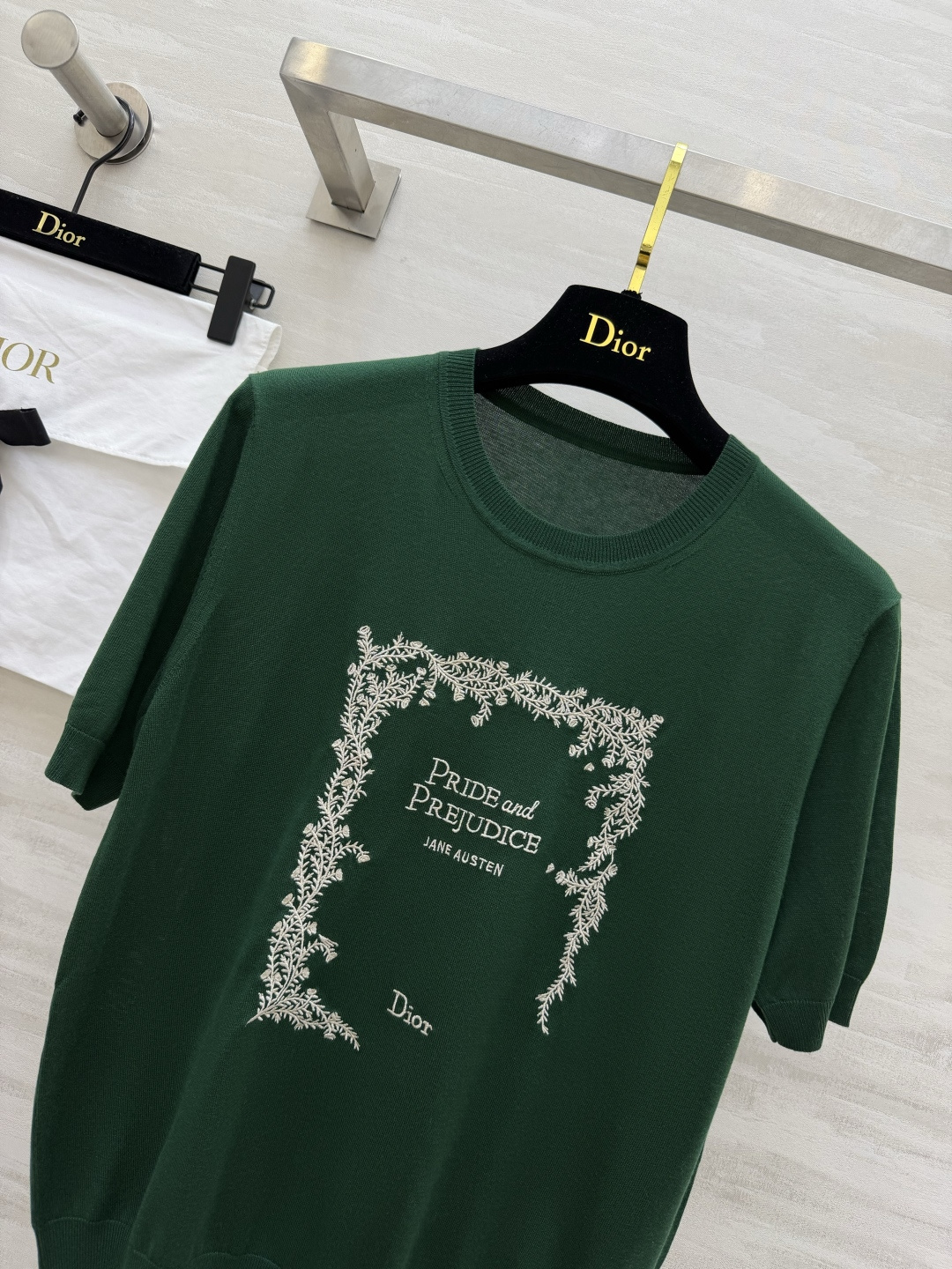 DIO♡²⁶ss图案纯色修身针织衫 100%桑蚕丝面料高品质定制 现货首发size：36/38/40（）