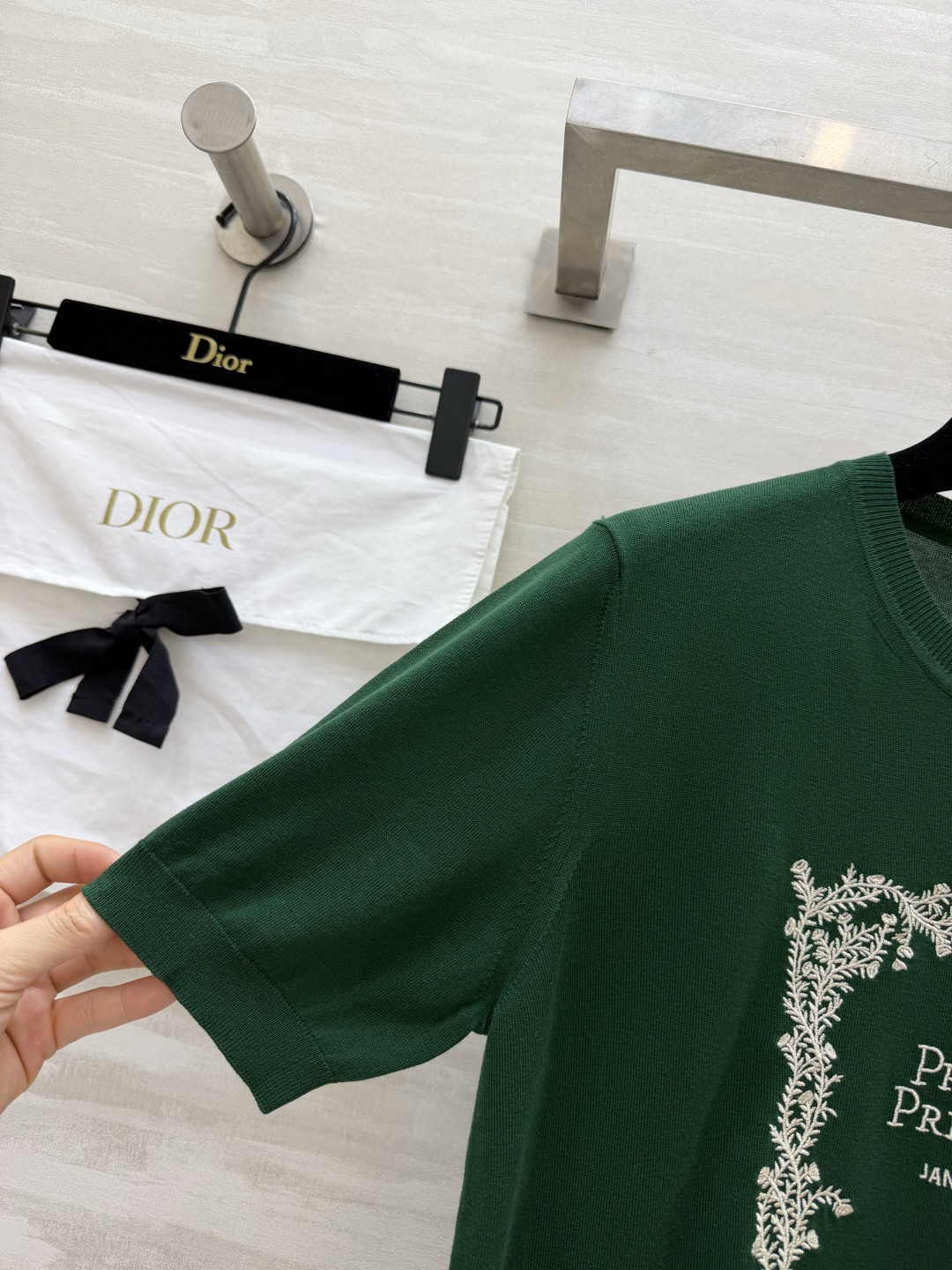 DIO♡²⁶ss图案纯色修身针织衫 100%桑蚕丝面料高品质定制 现货首发size：36/38/40（）