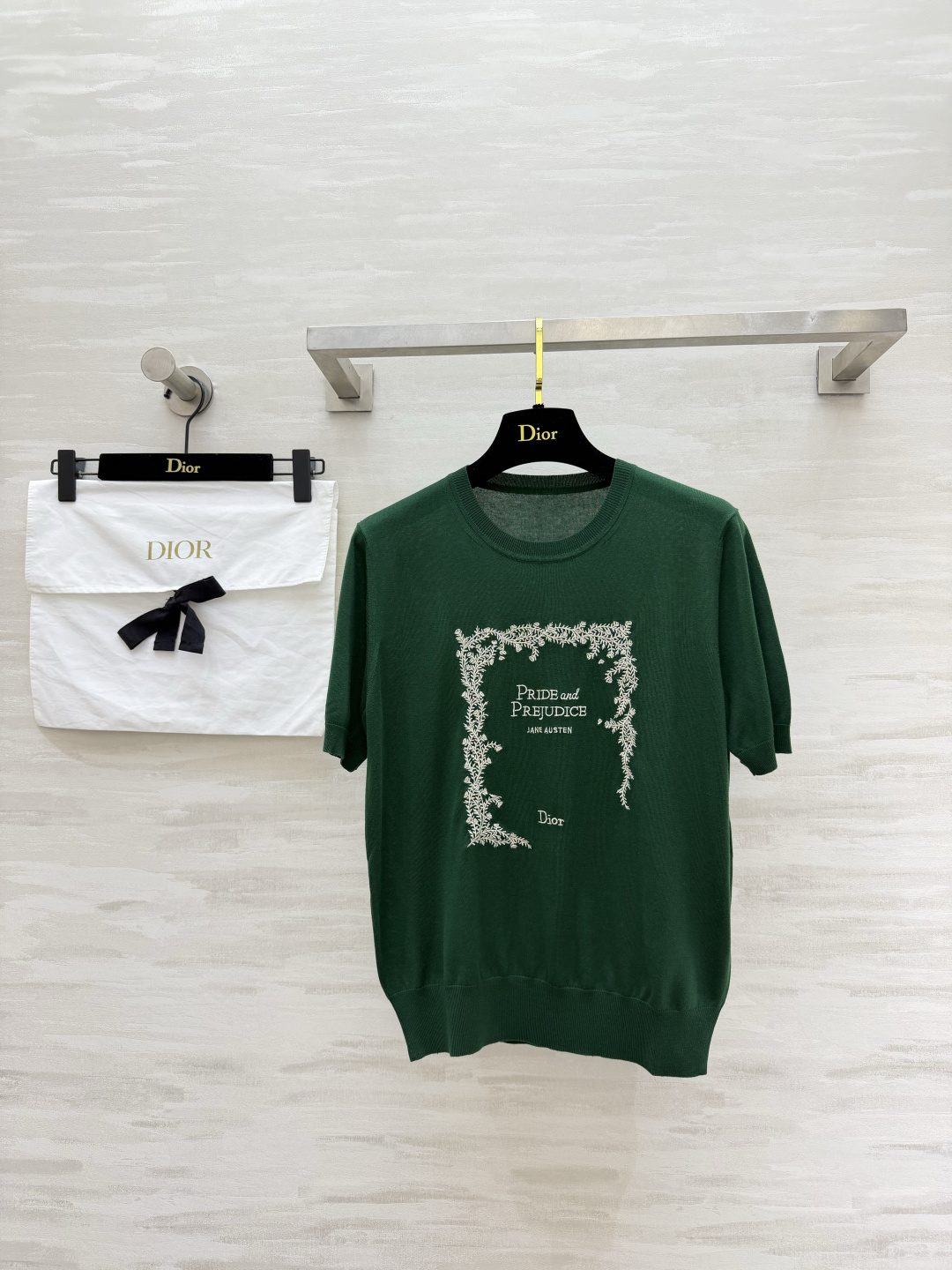 DIO♡²⁶ss图案纯色修身针织衫 100%桑蚕丝面料高品质定制 现货首发size：36/38/40（）