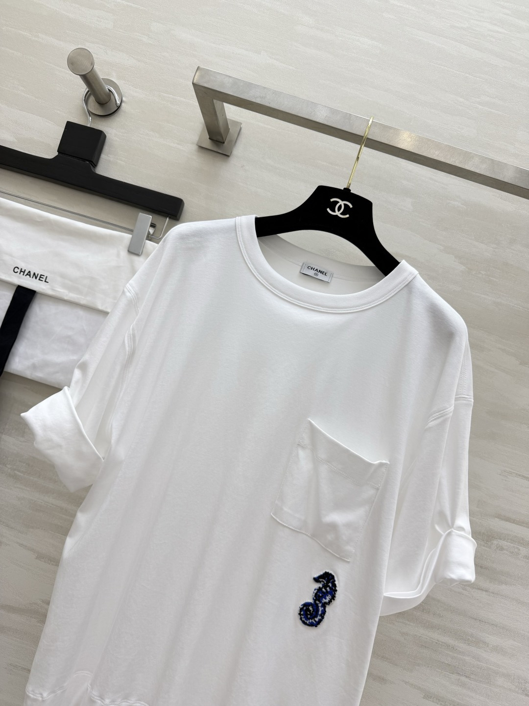 Chane♡²⁶M cocobeach｜T恤 俏皮海马图案 高品质定制 现货首发size：36/38/4