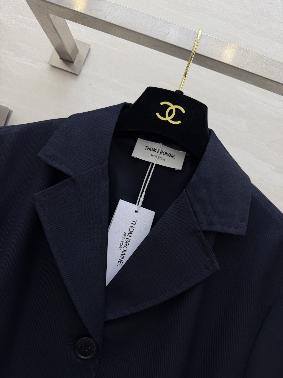 Thom Brown♡²⁶学院风藏青西装百褶裙✨收腰显瘦｜垂感百褶｜通勤百搭 挺括有型不软塌 单排扣设计
