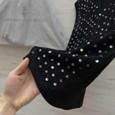 BrunelloCucinell♡²⁶老钱低调穿搭 氛围感万能针织背心 重工镂空编织 满幅细闪亮片 阳光 BrunelloCucinell♡²⁶老钱低调穿搭 氛围感万能针织背心 重工镂空编织 满幅细闪亮片 阳光