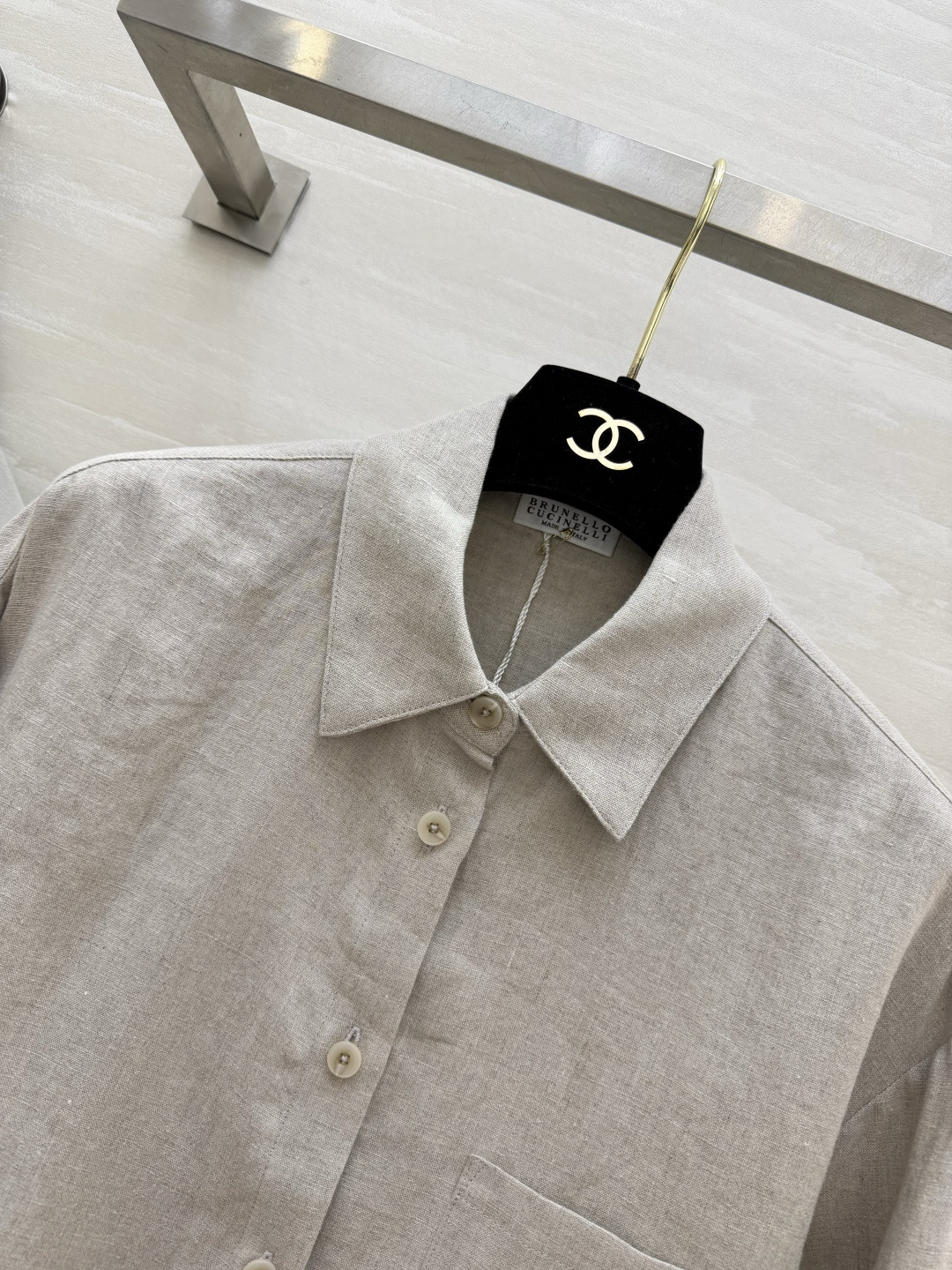 Brunello Cucinell♡²⁶亚麻长袖衬衫｜意式松弛天花板 高支天然雨露亚麻 自带原生麻料肌理