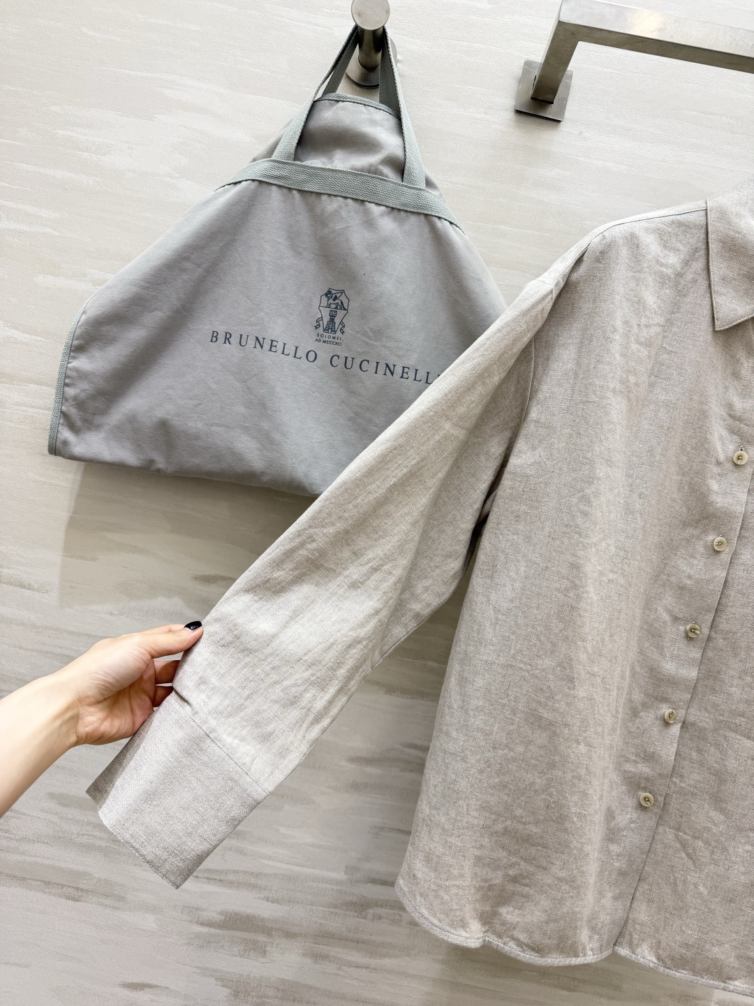 Brunello Cucinell♡²⁶亚麻长袖衬衫｜意式松弛天花板 高支天然雨露亚麻 自带原生麻料肌理