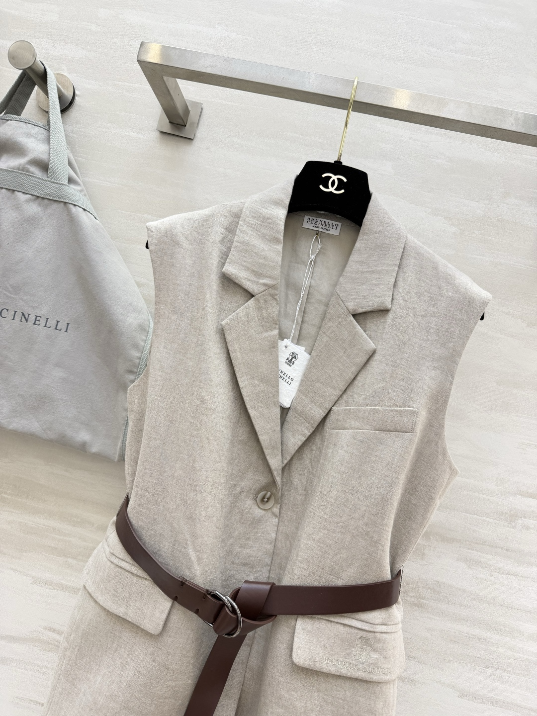 Brunello Cucinell♡²⁶雨露亚麻马甲｜意式高级松弛感 天然雨露麻面料 自带原生细腻肌理 