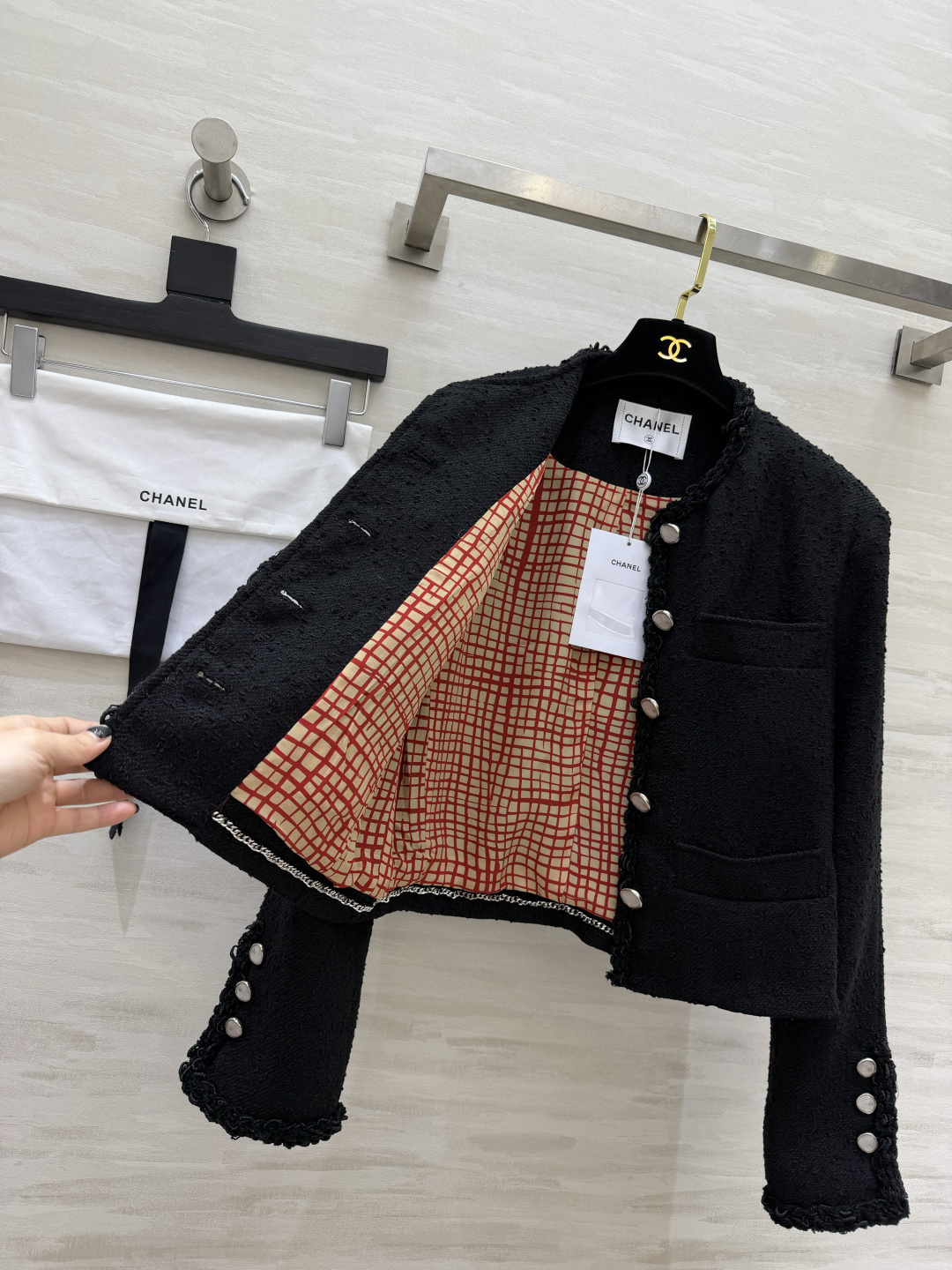 Chane♡²⁶S 经典四口袋设计软呢外套  100%桑蚕丝内衬 高品质定制 现货首发size：36/3