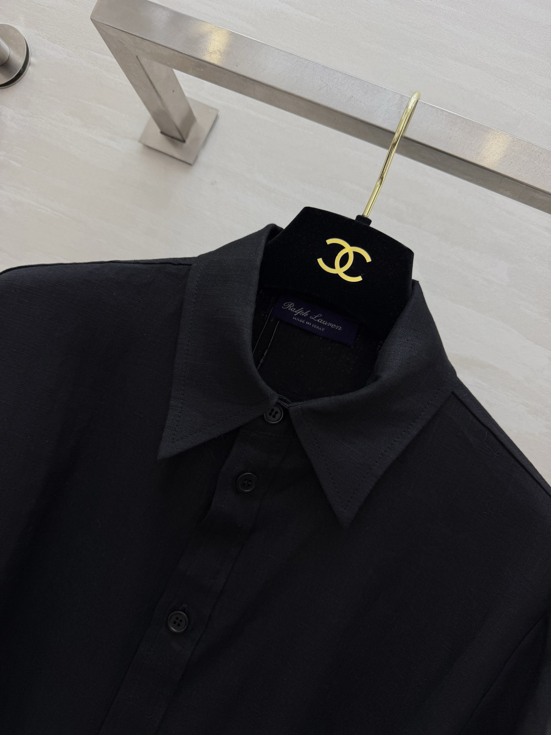Ralph Lauren紫标系列 亚麻衬衣式长裙｜老钱风天花板✨翻领 单排扣经典设计 自带同版型腰带精准收紧腰线 轻松穿