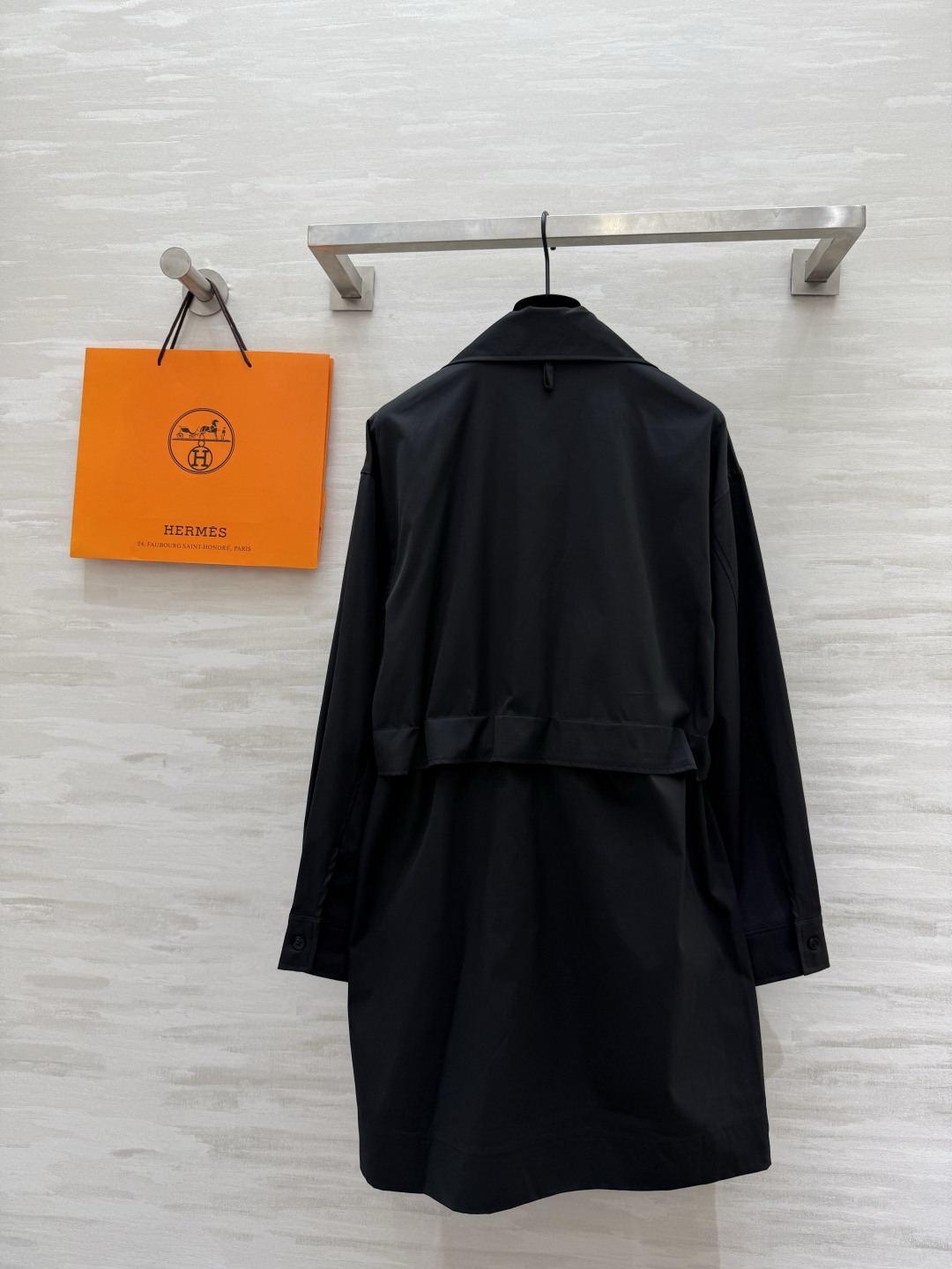 #Herme♡秋冬新款 丝绸棉衬衣裙 高品质定制 现货首发size：S/M/L（s码肩宽：50，胸围：104，衣长：87