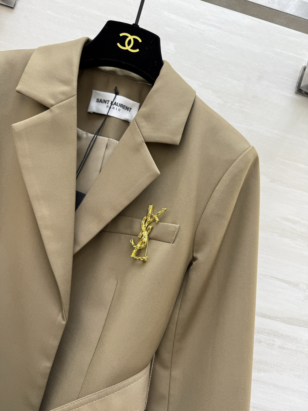 #ysl²⁶新款 羊毛西装外套 高品质定制 现货首发size：S/M/L/XL（s码肩宽：38，胸围：92，衣长：72）