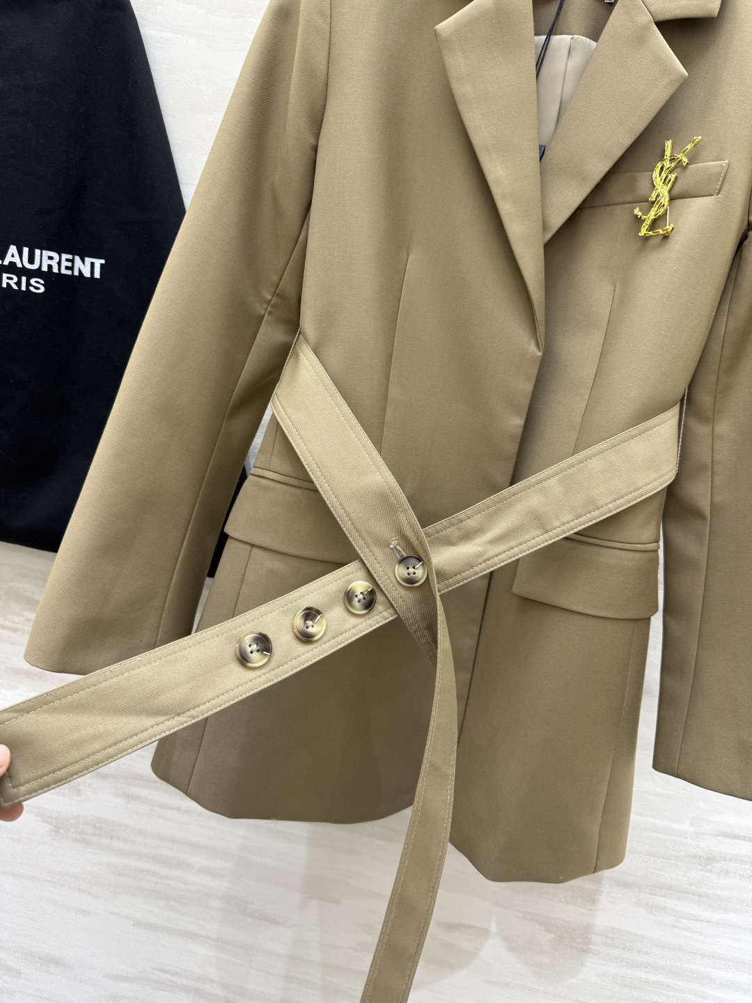 #ysl²⁶新款 羊毛西装外套 高品质定制 现货首发size：S/M/L/XL（s码肩宽：38，胸围：92，衣长：72）