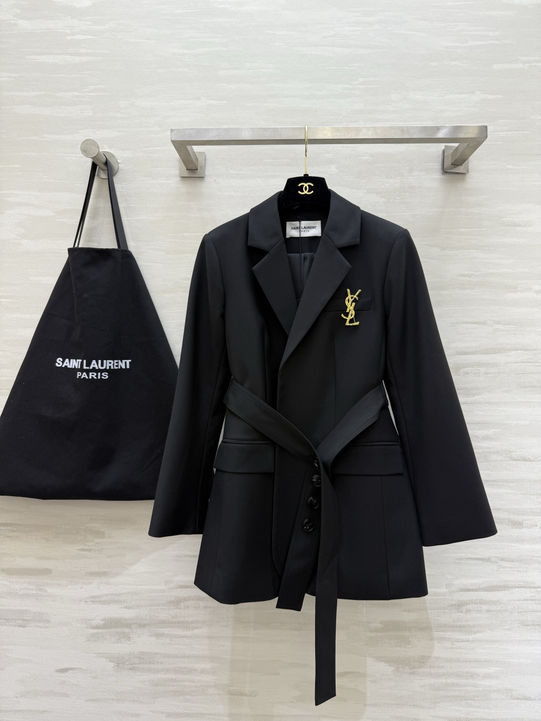 #ysl²⁶新款 羊毛西装外套 高品质定制 现货首发size：S/M/L/XL（s码肩宽：38，胸围：92，衣长：72）