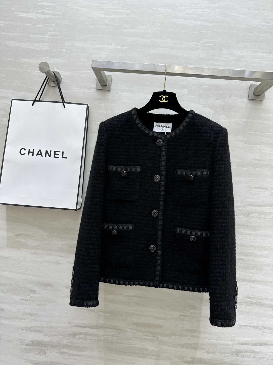 #Chane♡中古系羊毛软花呢外套 原版定制编织100%羊毛软花呢面料 经典口袋气质名媛 复古高级!开模定制双C字母lo #Chane♡中古系羊毛软花呢外套 原版定制编织100%羊毛软花呢面料 经典口袋气质名媛 复古高级!开模定制双C字母lo