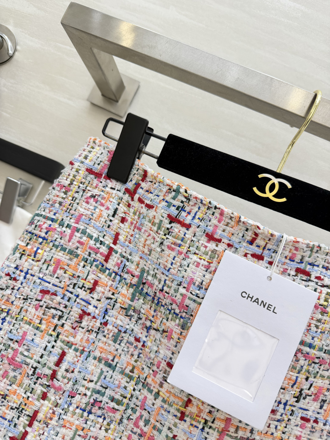 Chane♡²⁶P 斜纹软呢半裙 定制提花内里 高品质定制 现货首发size：S/M/L（s码腰围：66，臀围：88，裙