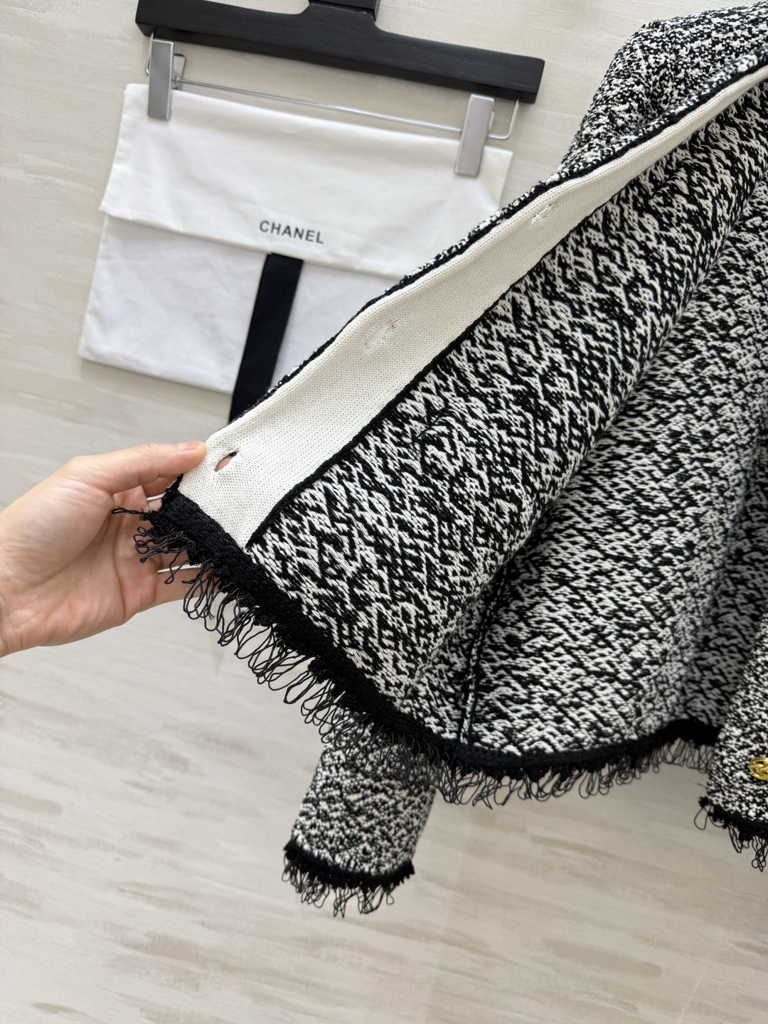 Chane♡²⁶A 雪花配色粗花呢针织外套 原版开发 高品质定制 现货首发size：36/38/40（）