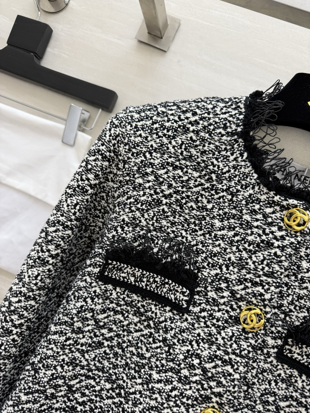 Chane♡²⁶A 雪花配色粗花呢针织外套 原版开发 高品质定制 现货首发size：36/38/40（）