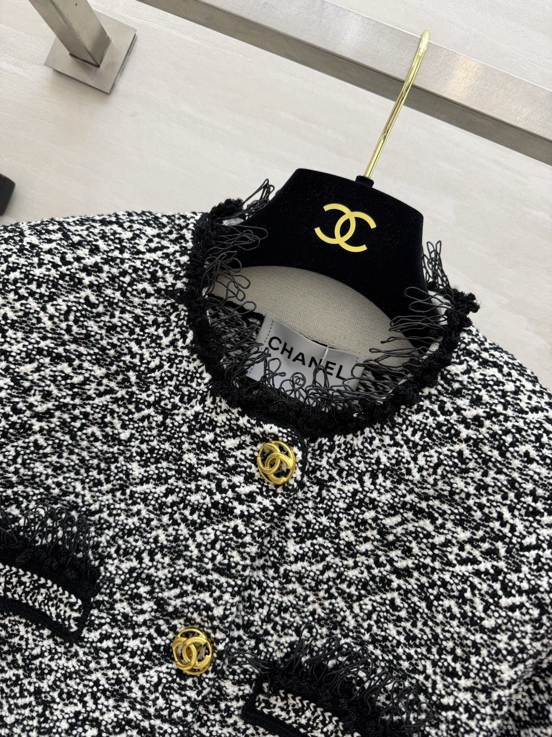 Chane♡²⁶A 雪花配色粗花呢针织外套 原版开发 高品质定制 现货首发size：36/38/40（）
