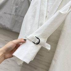 ▪️Brunello Cucinell♡²⁶亚麻镶边马甲阔腿裤套装|黑白两色 天然亚麻肌理 透气舒适✨翻领细镶边马甲 侧 ▪️Brunello Cucinell♡²⁶亚麻镶边马甲阔腿裤套装|黑白两色 天然亚麻肌理 透气舒适✨翻领细镶边马甲 侧