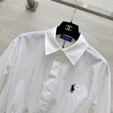 Ralph Laure♡²⁶早秋宝藏衬衫裙|两色现货 经典小马刺绣|腰部抽绳收腰 版型宽松藏肉 对各种身形友好 白色清爽 Ralph Laure♡²⁶早秋宝藏衬衫裙|两色现货 经典小马刺绣|腰部抽绳收腰 版型宽松藏肉 对各种身形友好 白色清爽