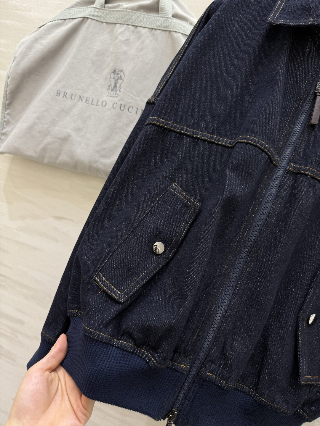 #Brunello Cucinell♡新款 牛仔夹克外套 高品质 现货来size：S/M/L（s码胸围：134，衣长：5