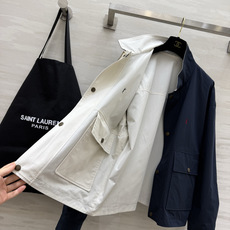 Ysl²⁶新款 翻领刺绣logo双面穿百搭休闲夹克外套 米白 藏蓝双面可穿 解锁多种风格!面料挺括度手感都超赞 翻领刺绣 Ysl²⁶新款 翻领刺绣logo双面穿百搭休闲夹克外套 米白 藏蓝双面可穿 解锁多种风格!面料挺括度手感都超赞 翻领刺绣