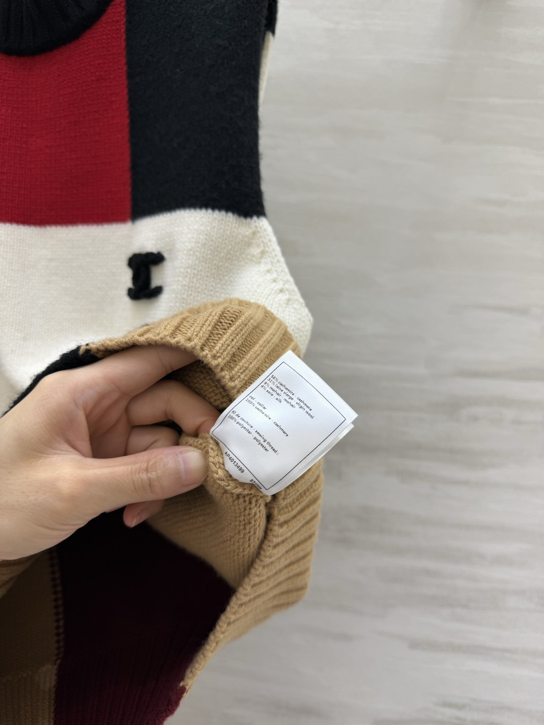 Chane♡²⁶方块撞色针织背心 羊绒➕桑蚕丝面料 高品质定制 现货首发size：36/38/40（）
