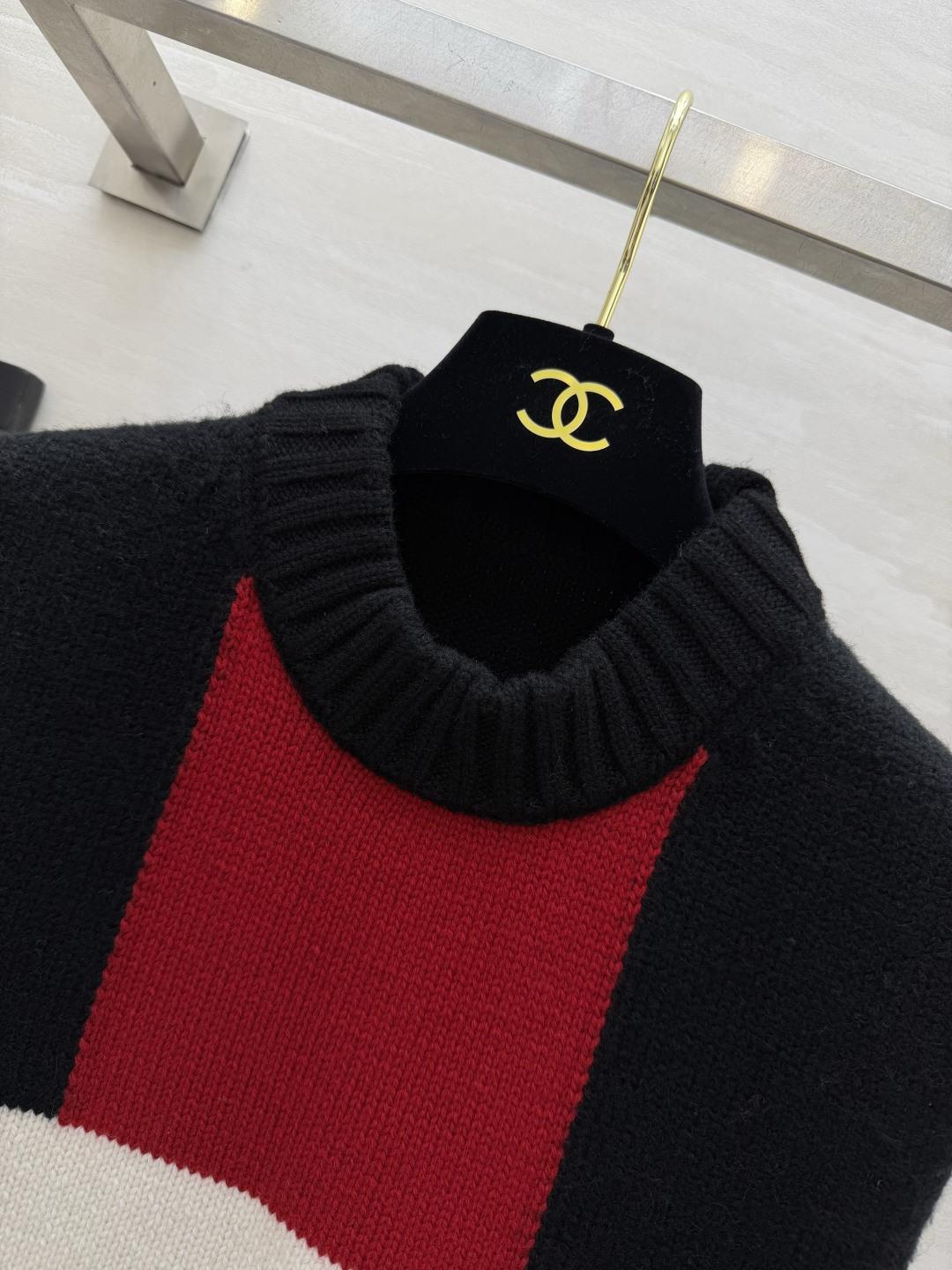 Chane♡²⁶方块撞色针织背心 羊绒➕桑蚕丝面料 高品质定制 现货首发size：36/38/40（）
