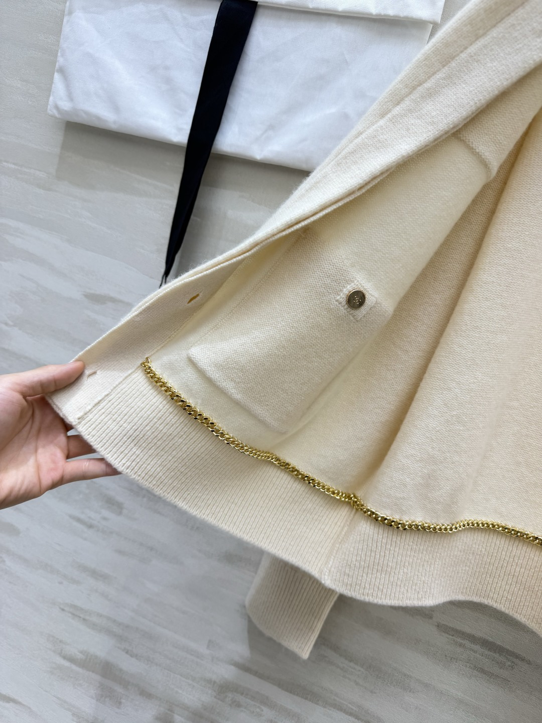 Chane♡²⁶B 书包扣四口袋长袖开衫 原版开发 高品质定制 现货来size：36/38/40（）