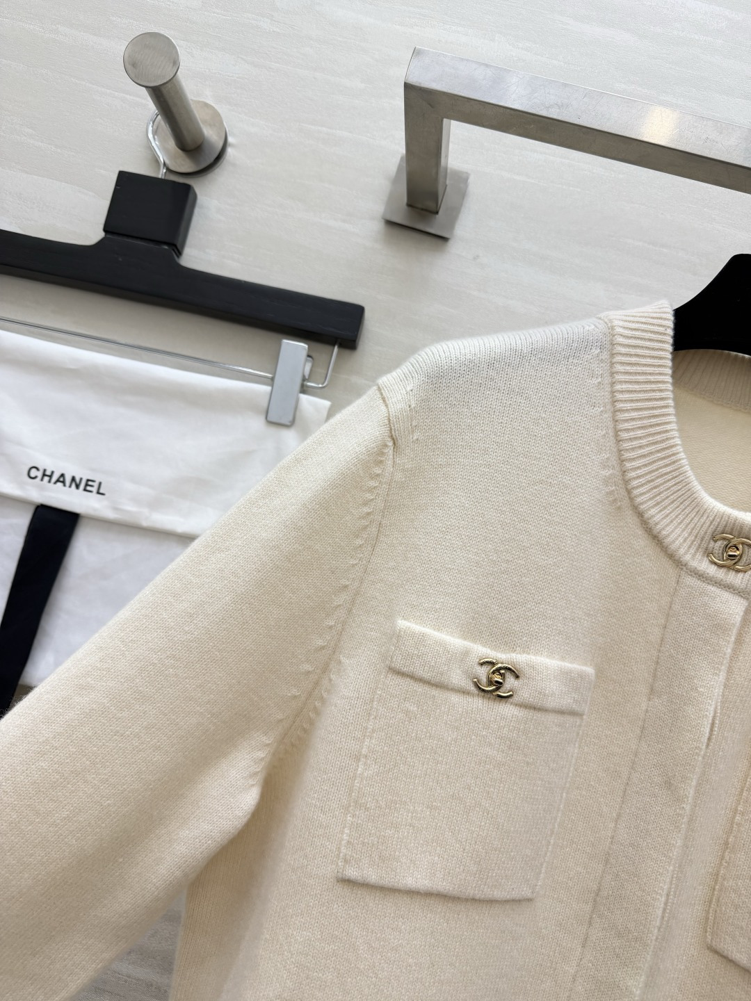 Chane♡²⁶B 书包扣四口袋长袖开衫 原版开发 高品质定制 现货来size：36/38/40（）