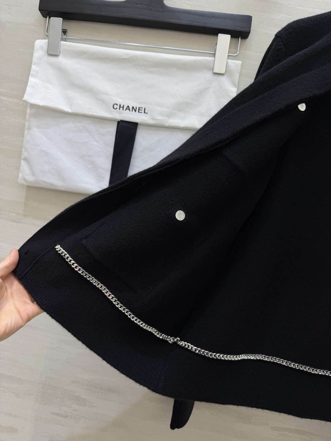 Chane♡²⁶B 书包扣四口袋长袖开衫 原版开发 高品质定制 现货来size：36/38/40（）
