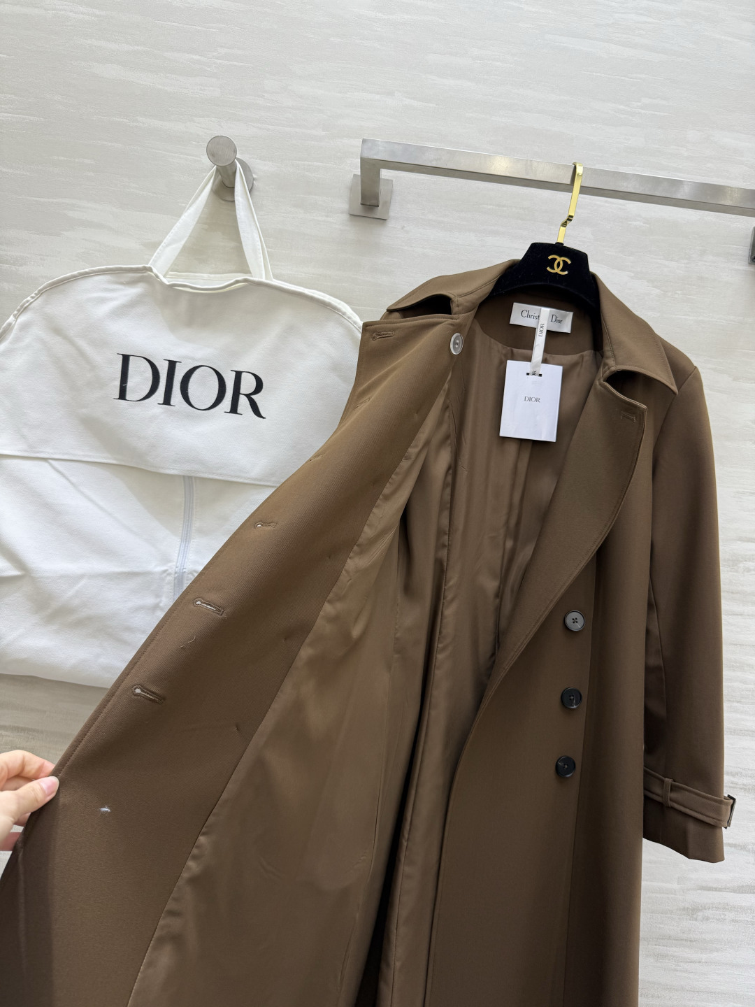 #DIO♡²⁶新款 双排扣长款风衣 高级大气 高品质定制 现货首发size：S/M/L/XL（s码肩宽：37，胸围：88