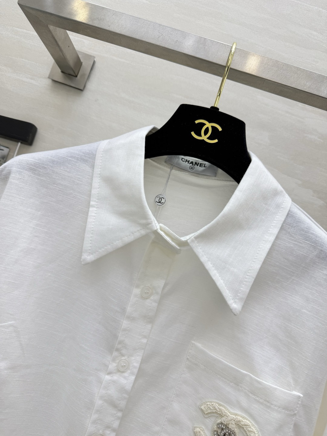 Chane♡²⁶三色棉麻衬衫｜白｜薄荷绿｜浅蓝！治愈色系 显白又干净 经典翻领 宽松落肩版型 不挑身材 随性松弛 胸前口