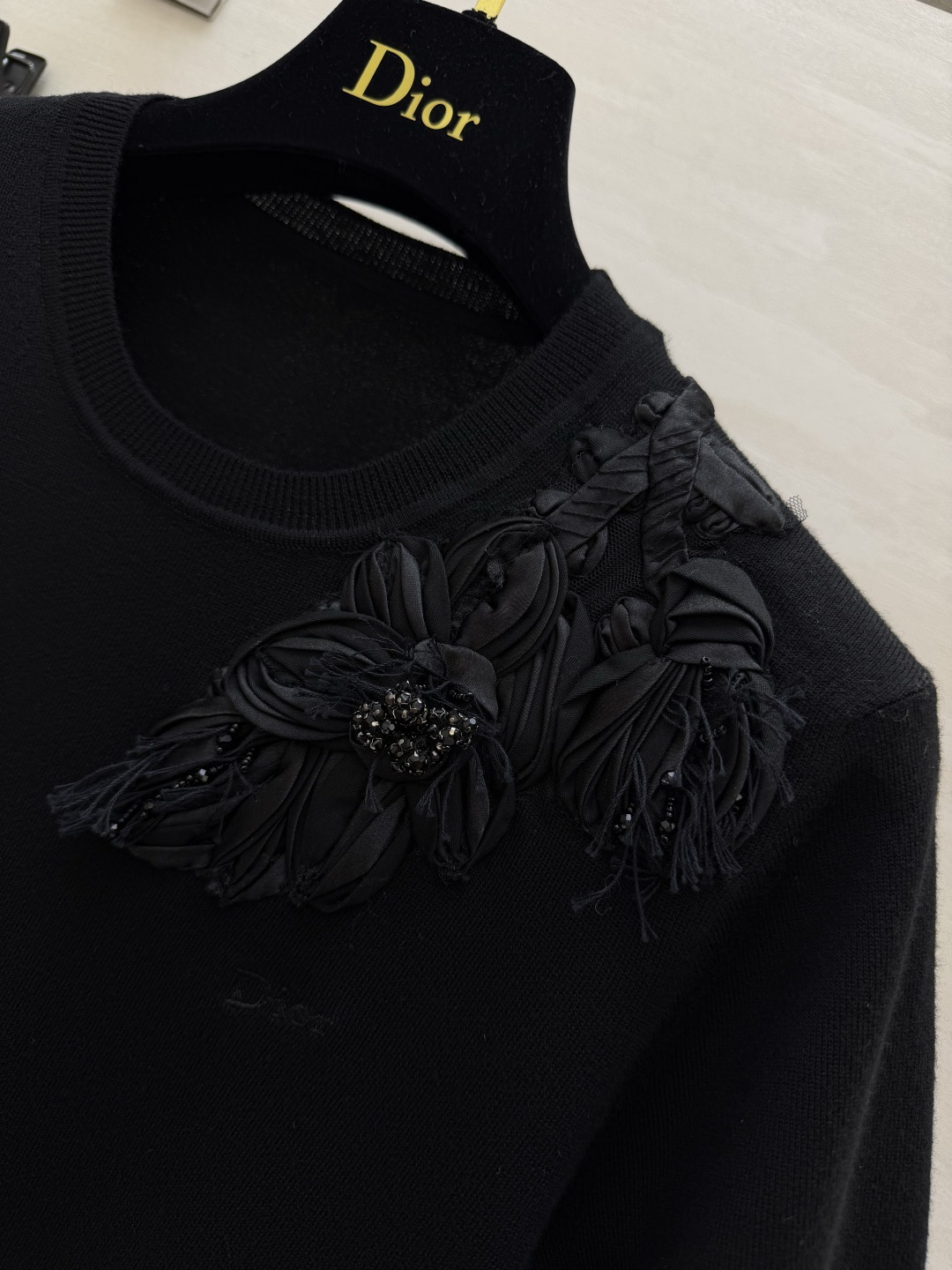 Dio♡²⁶FW 手工钉珠针织短袖 高品质定制 现货首发size：S/M/L（）