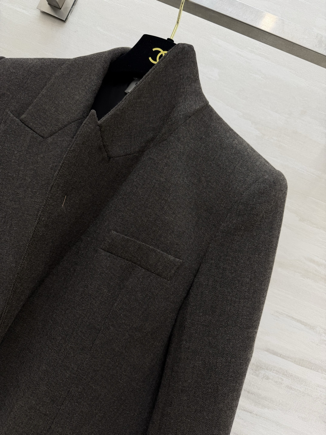 Saint laurent ysl~新款西装外套 羊毛混纺人字纹面料 立体剪裁版型 高品质定制 现货首发Size：S/M